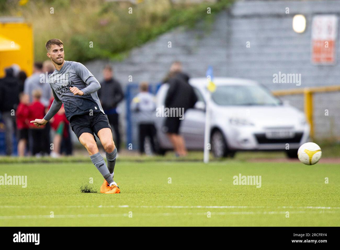 Barry, UK. 14th July, 2023. Barry Town United v Cardiff City u21 in a