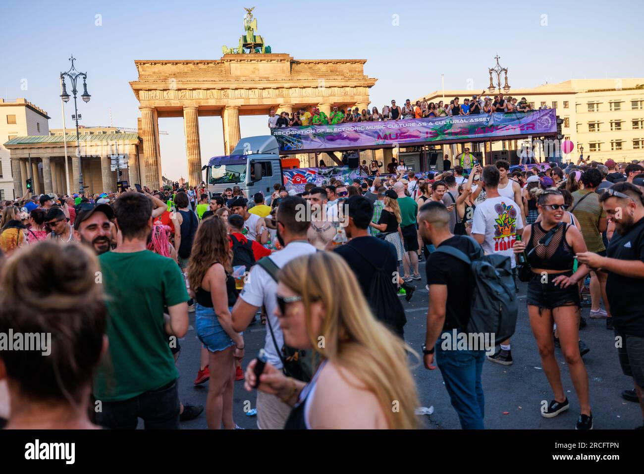 Berlin, Berlin/Germany - July 08.2023: Rave the Planet parade in Berlin ...