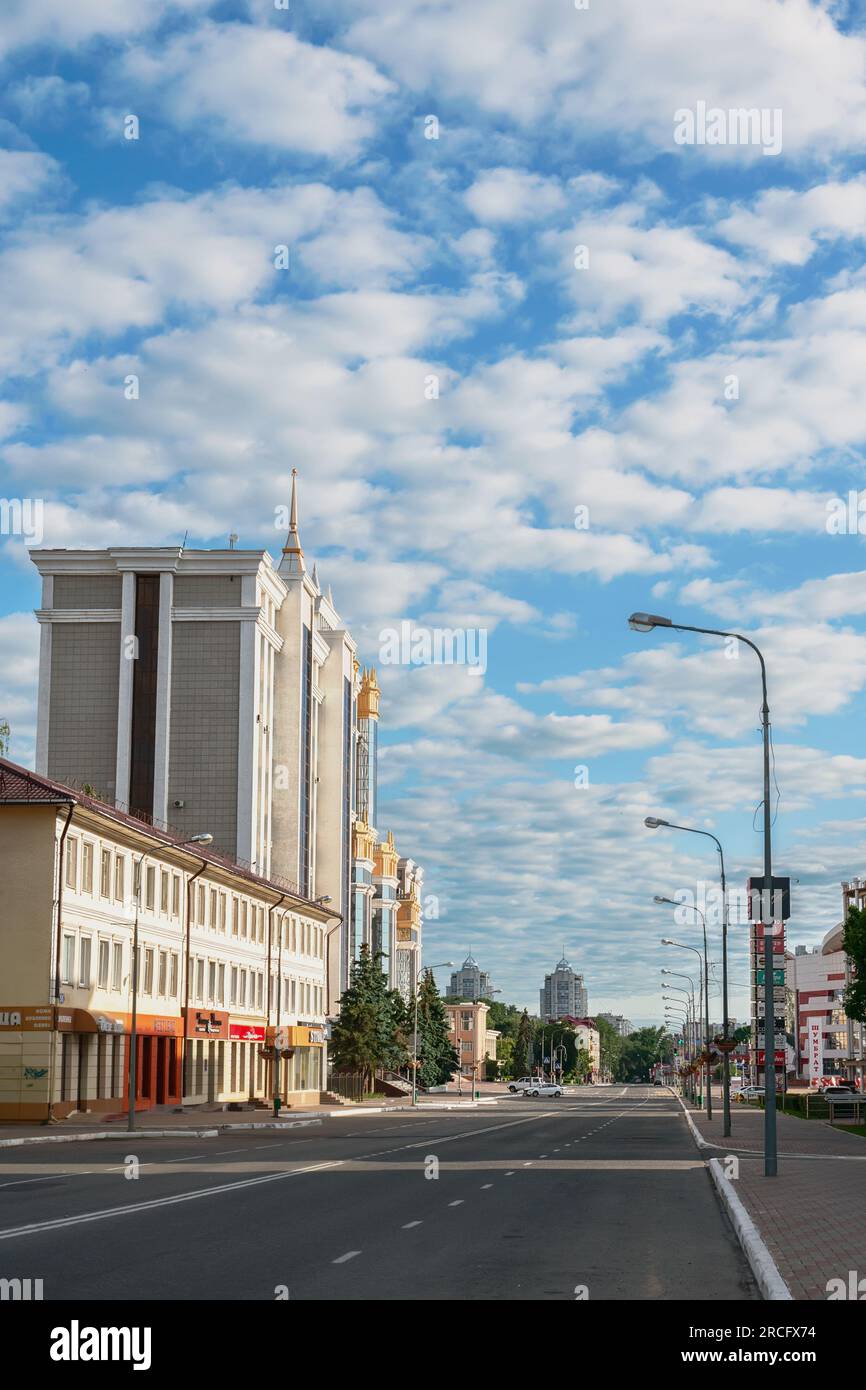 SARANSK, RUSSIA - JUNE 4, 2023: View of the city of Saransk , Bolshevistskaya Street. Stock Photo