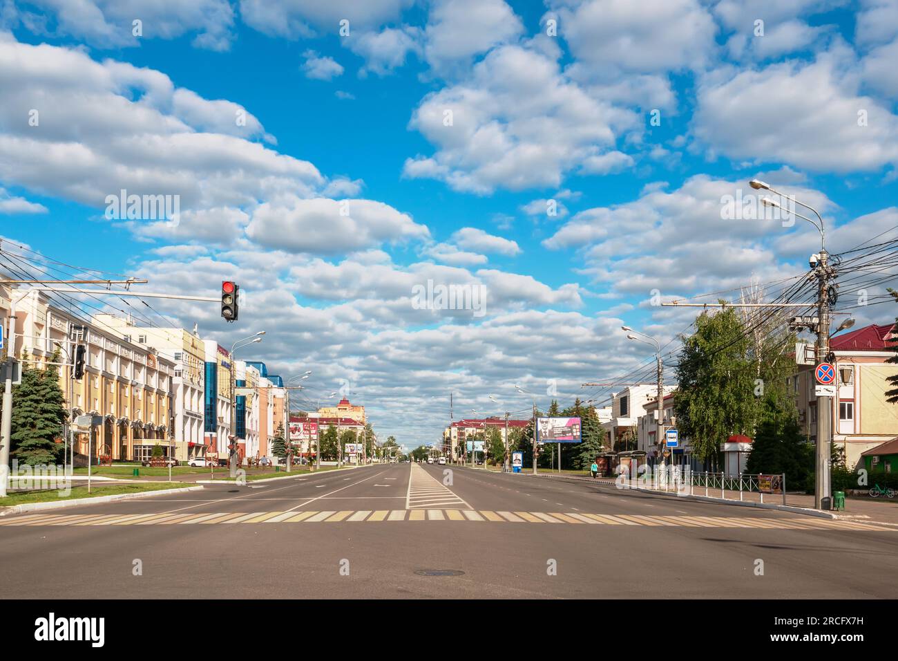 SARANSK, RUSSIA - JUNE 4, 2023: View of the city of Saransk , Kommunisticheskaya Street. Stock Photo