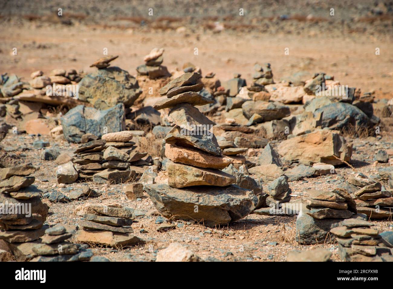 Rock Cairn, Boa Vista, Cape Verde, Africa Stock Photo - Alamy