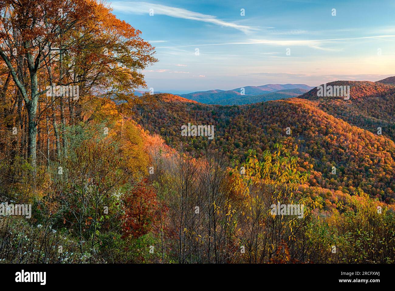 Autumn Morning, Shenandoah National Park, Virginia, USA Stock Photo