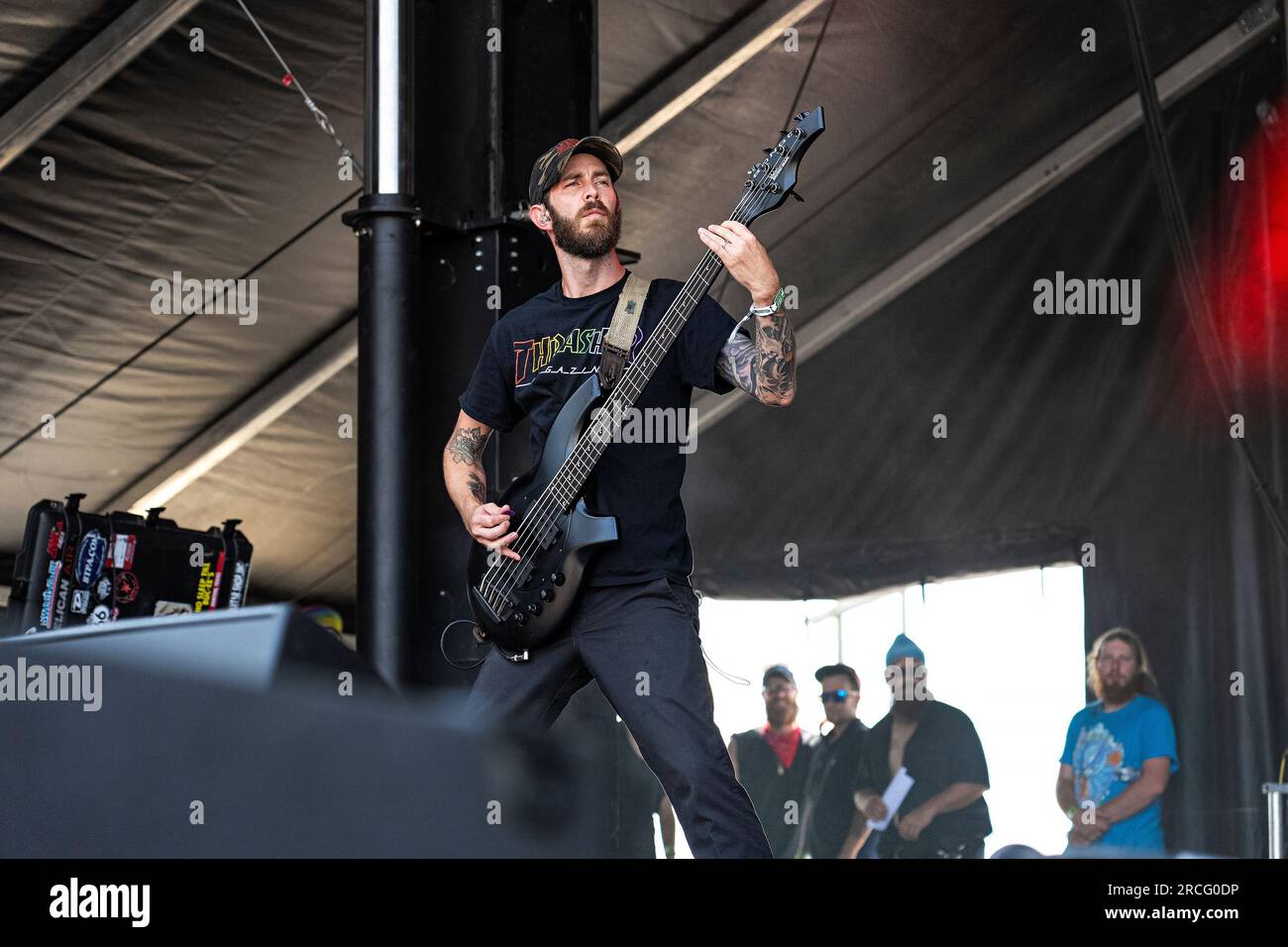 David Flinn of Chelsea Grin performs at Inkcarceration Music