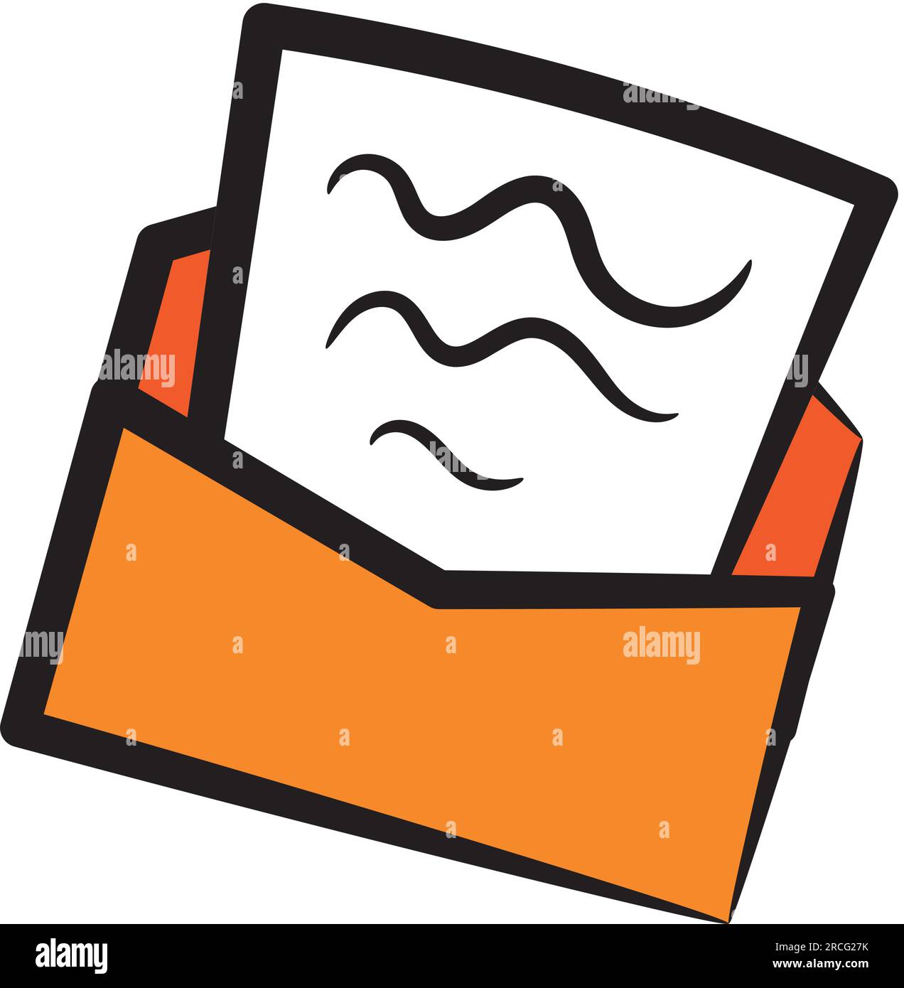 Isolated colored sketch of a message letter Vector Stock Vector