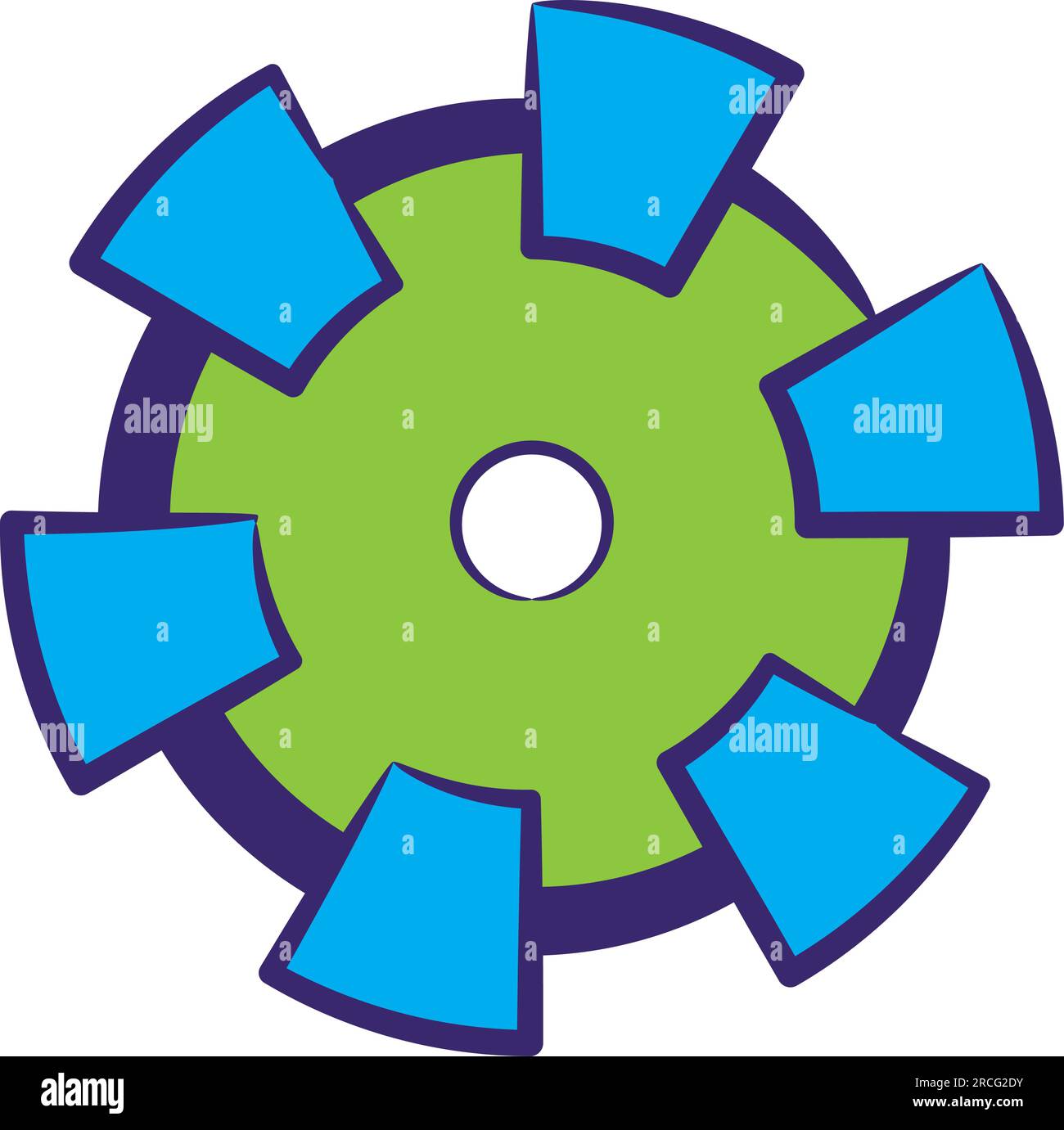 Isolated colored gear piece sketch icon Vector Stock Vector