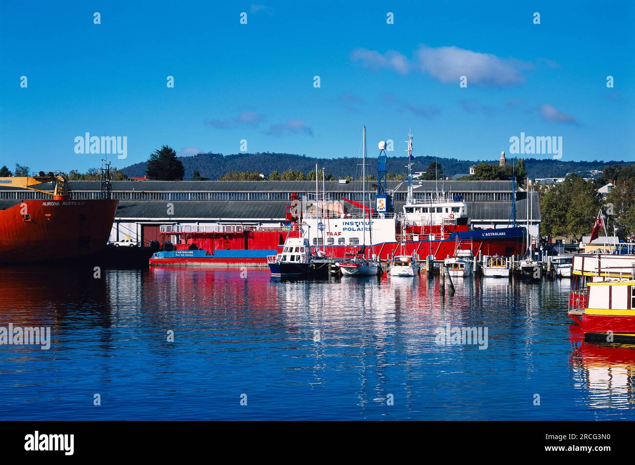 Ships in Hobart, Tasmania, Australia Stock Photo