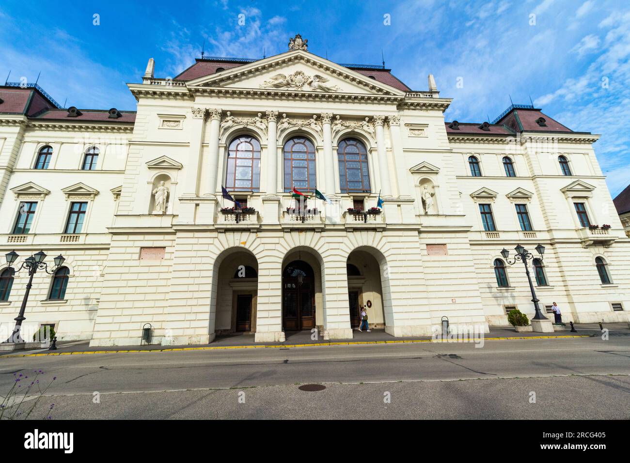 Megyehaza (County Hall, 1887) built in Neo-Renaissance style, Veszprem, Hungary Stock Photo