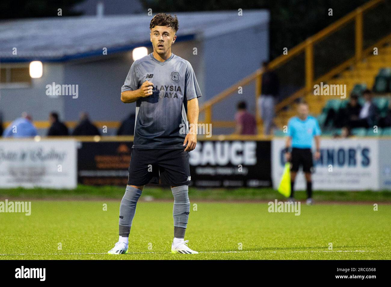 Barry, UK. 14th July, 2023. Lewys Twamley of Cardiff City in