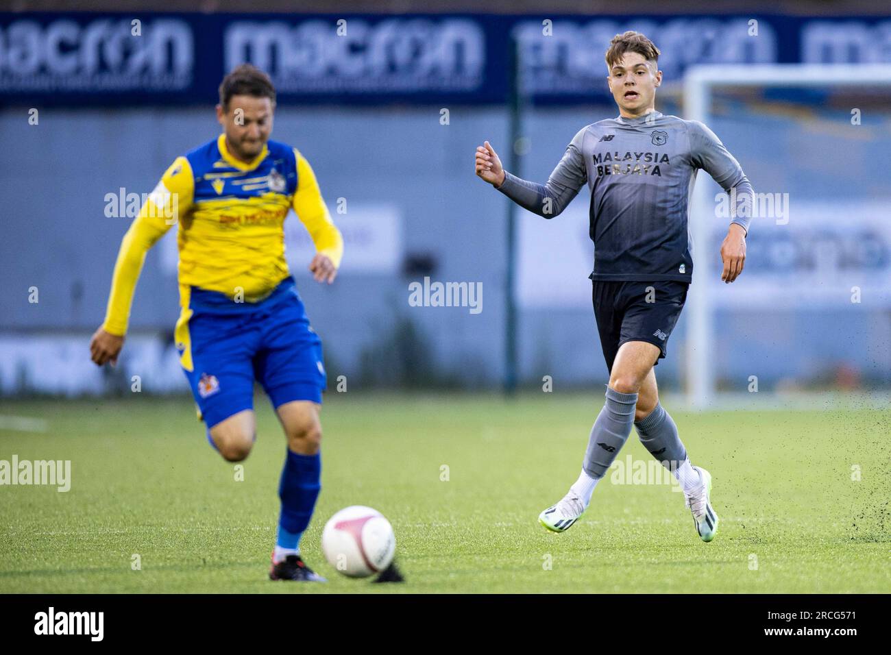 Barry, UK. 14th July, 2023. Cian Ashford of Cardiff City in action