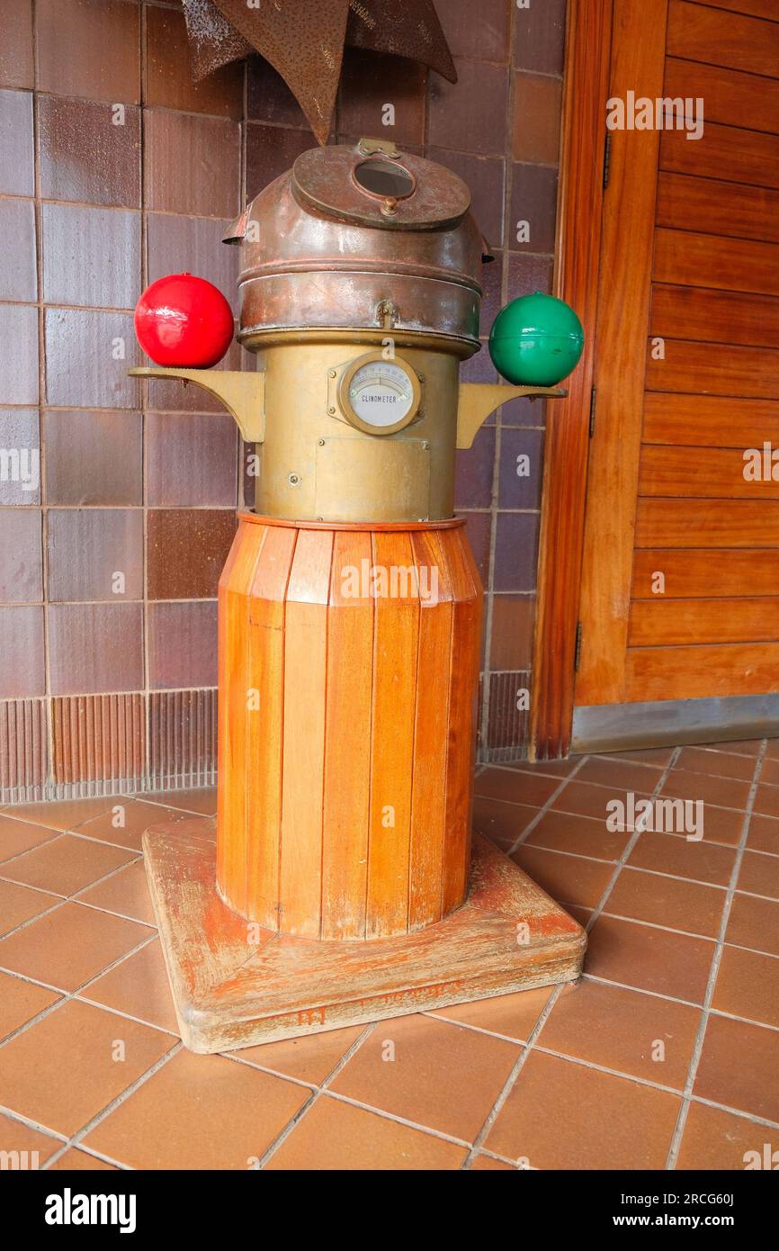 Vintage ship eqipment detail, a binnacle Stock Photo - Alamy