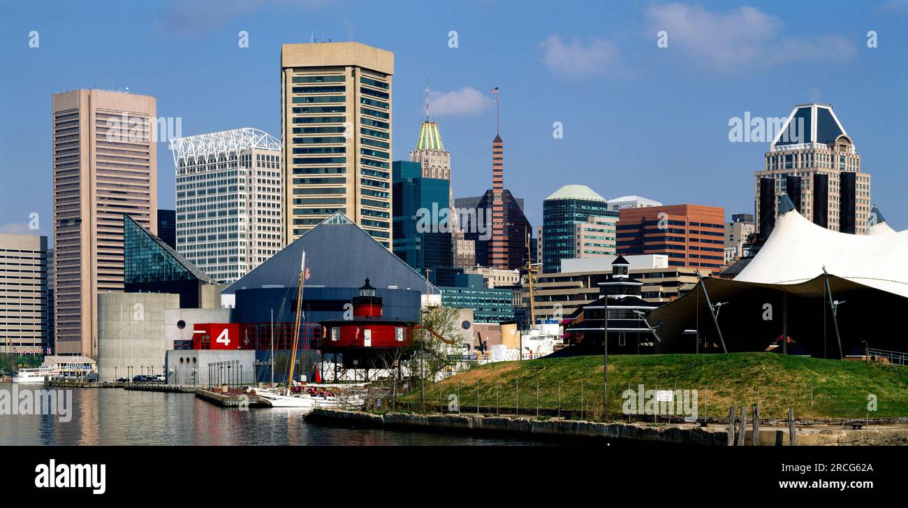 City skyline, Baltimore, Maryland, USA Stock Photo