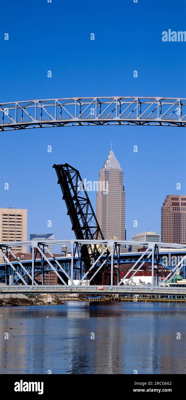 Bridge in Cleveland, Ohio, USA Stock Photo