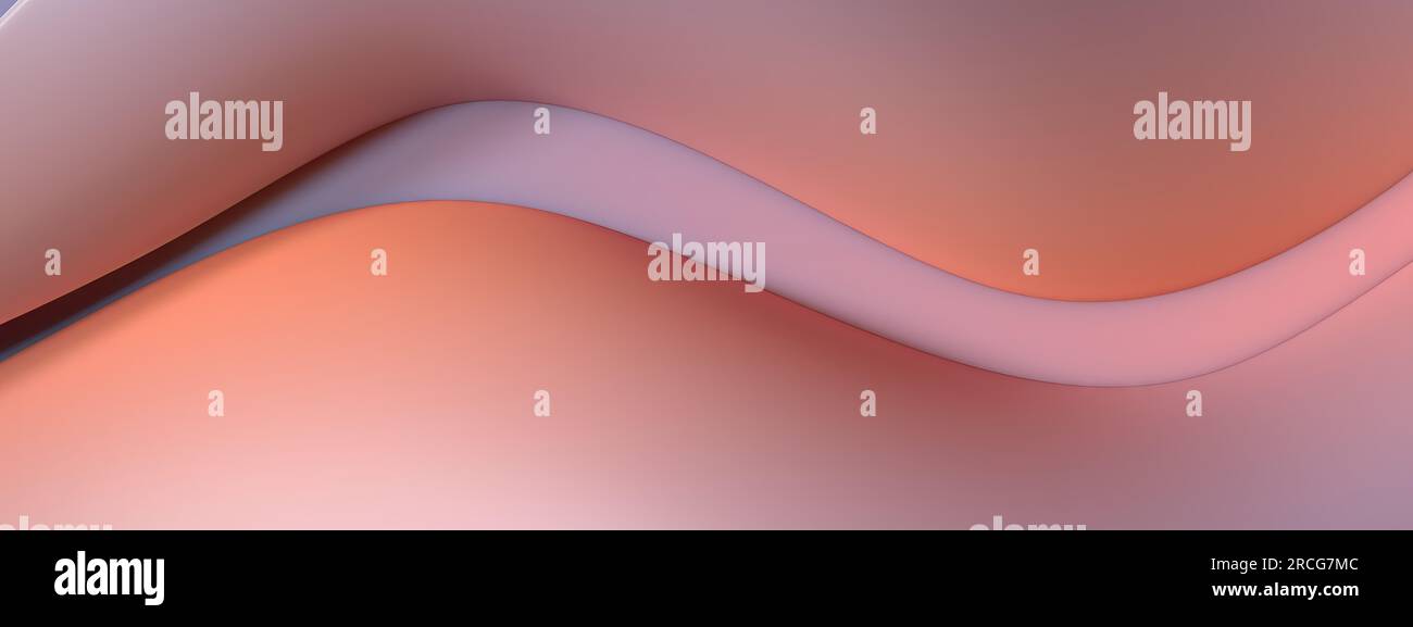 A gentle and graceful fluid curve is an example of a curve Teal and Orange Abstract, Elegant and Modern 3D Rendering imagehigh Resolution 3D rendering Stock Photo