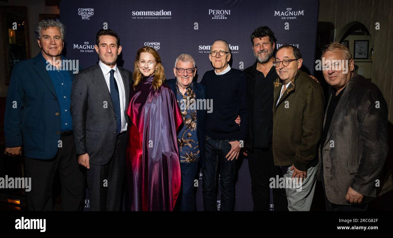 Sommsation hosts Sony Pictures Classics’ film festival premiere party for “The Miracle Club” at the Tribeca Cinema Center held in Common Ground NYC Featuring: Tom Bernard, Joshua D. Maurer, Laura Linney, Thaddeus O'Sullivan, Chris Curling, John Conroy, Michael Barker, Timothy Prager Where: New York, New York, United States When: 12 Jun 2023 Credit: Lu Chau/WENN Stock Photo