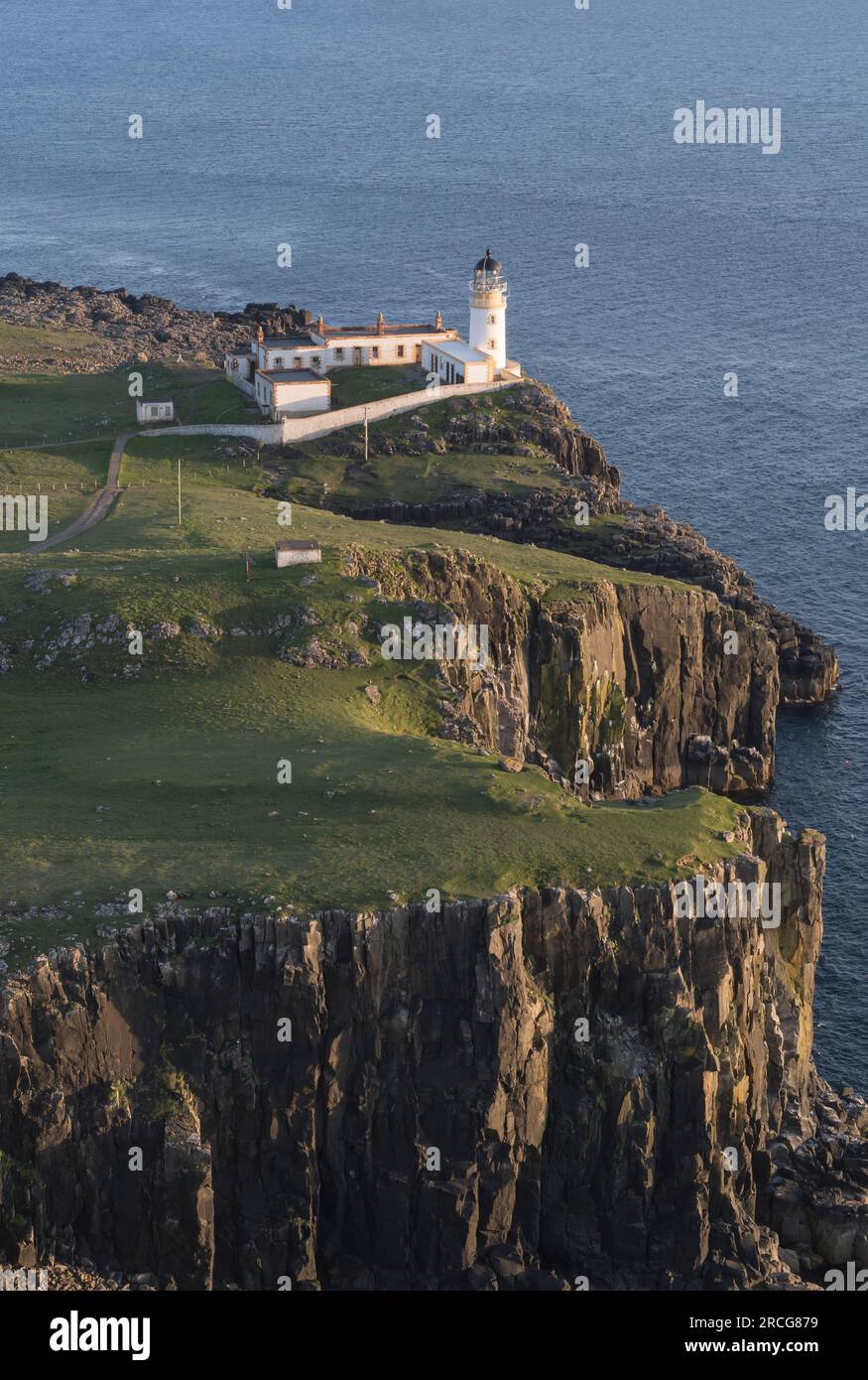 Neist Point lighthouse on the Isle of Skye. Stock Photo