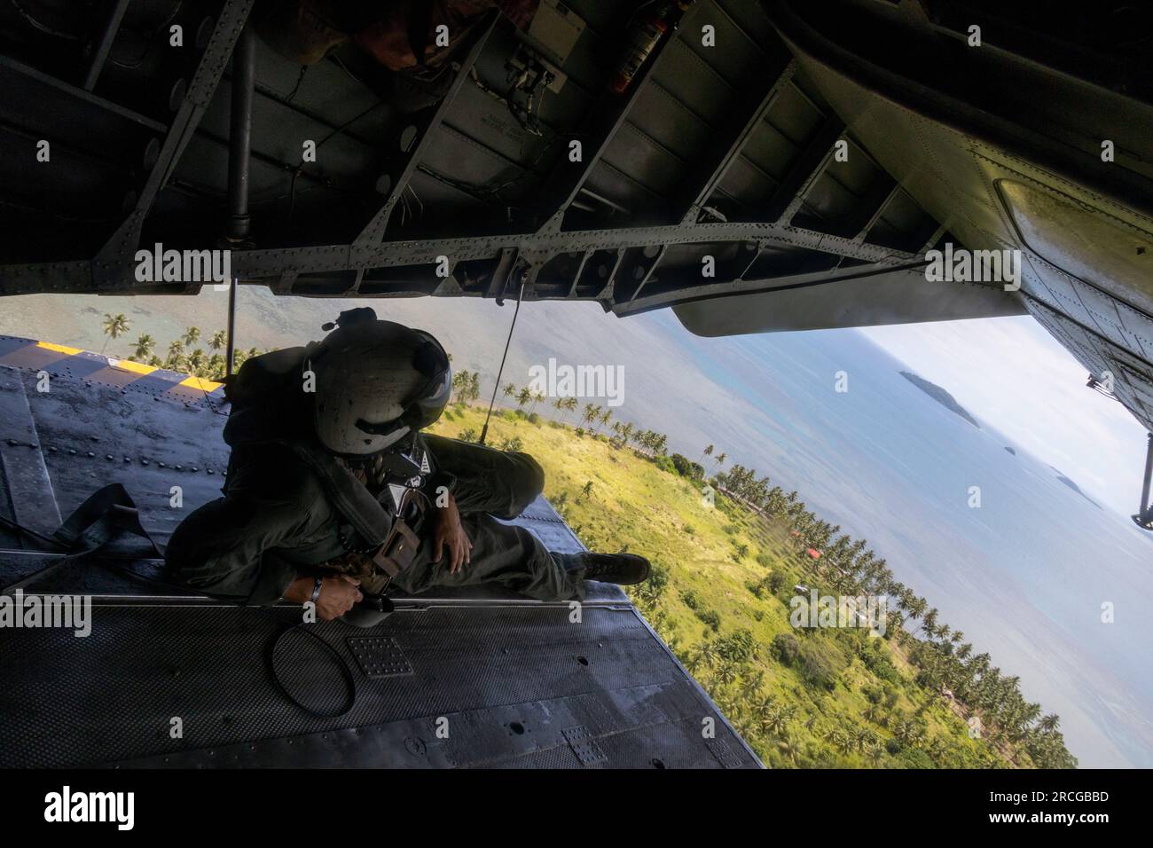 U.S. Marine Corps Sgt. Kevin Franco, an CH53E aerial observer with