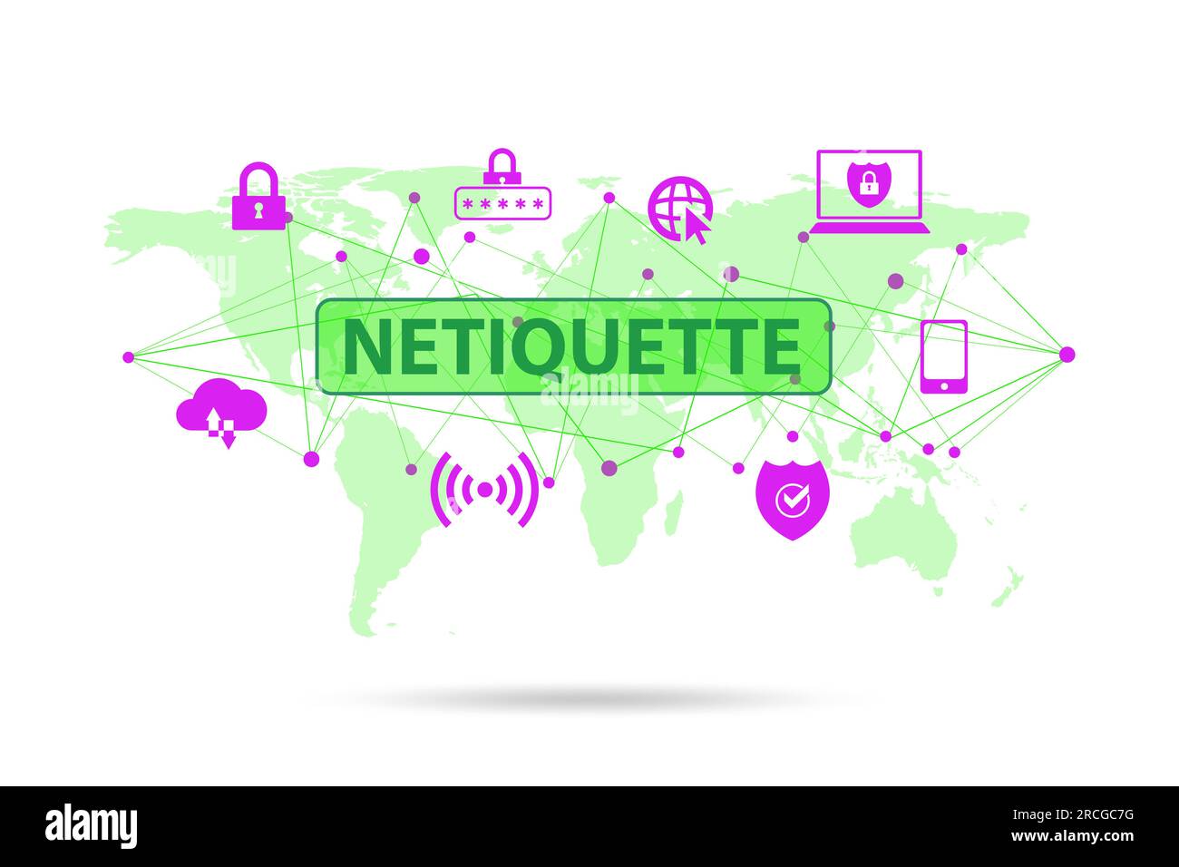 Concept of the etiquette and netiquette Stock Photo