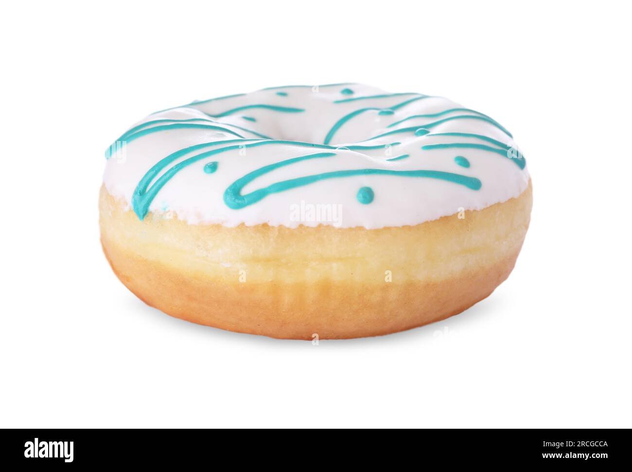 One tasty glazed donut isolated on white Stock Photo - Alamy