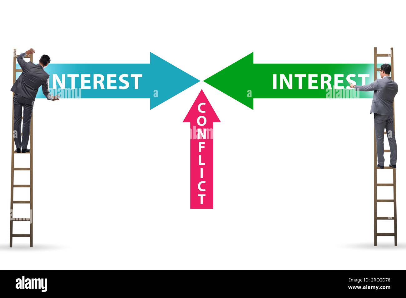 Conflict of interest concept in the ethical business Stock Photo Alamy