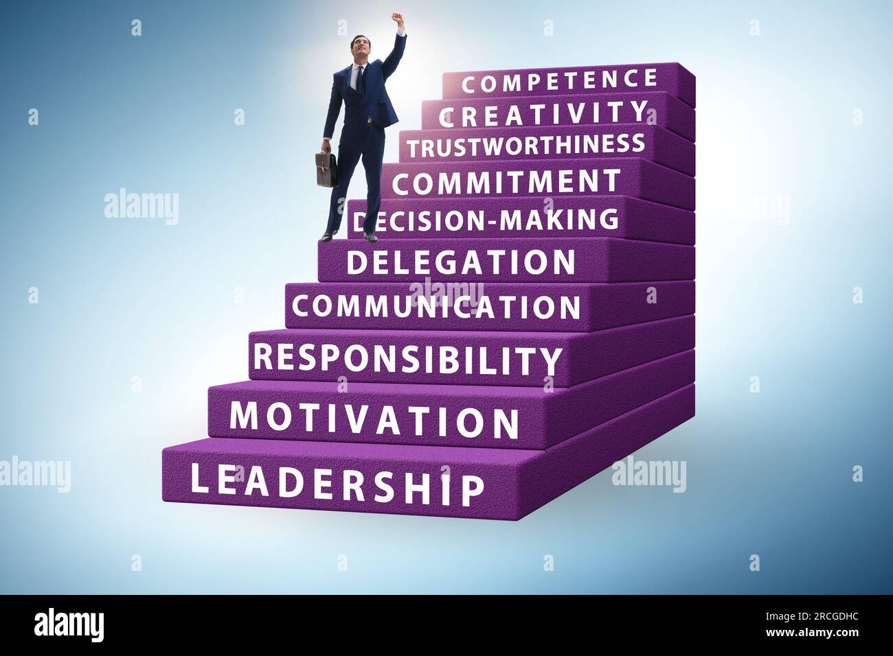 Career ladder concept with the key skills Stock Photo Alamy