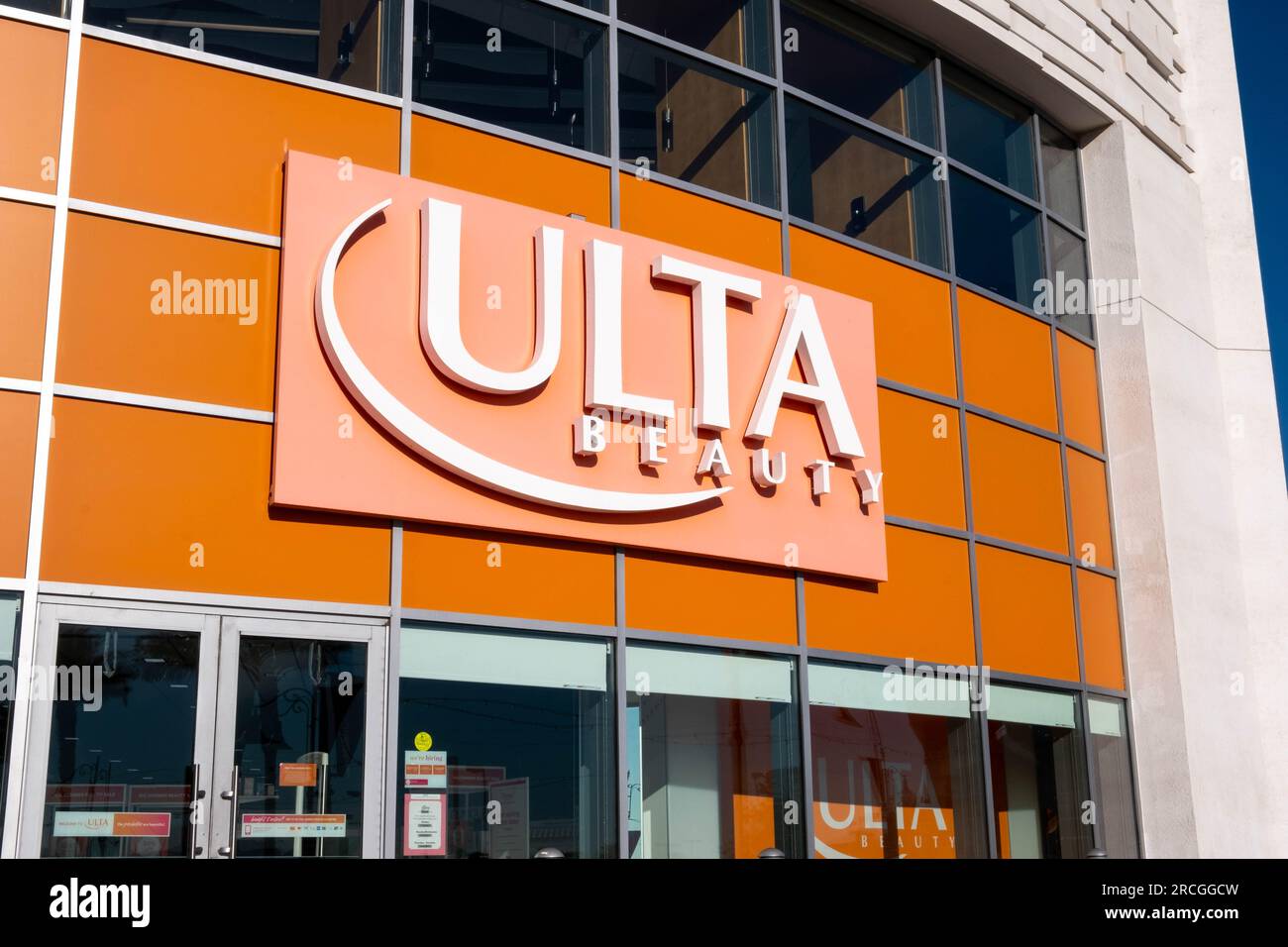 Ulta Beauty Supply store sign and front entrance Stock Photo Alamy