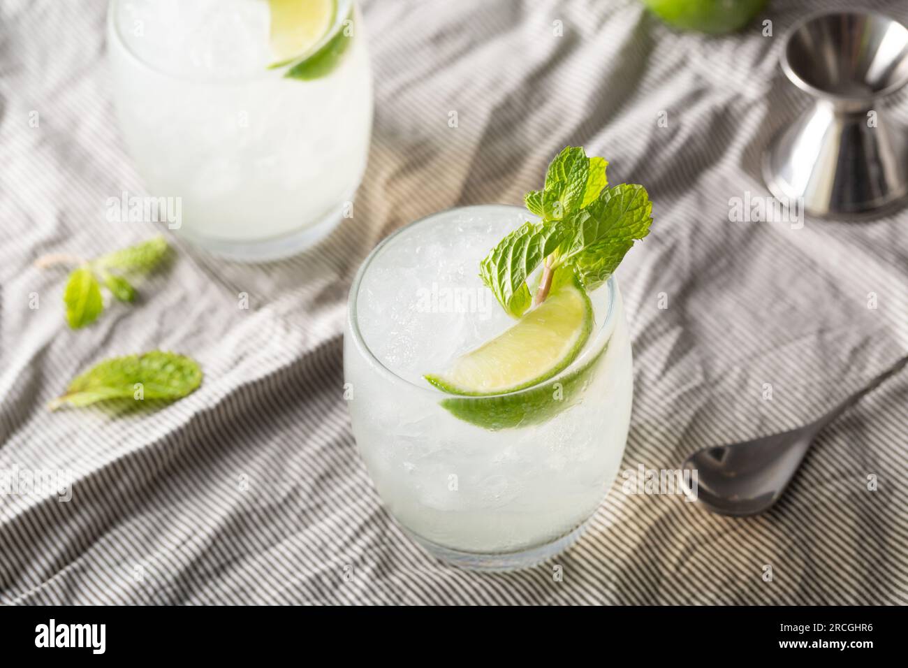 Moscow Mule Cocktail homemade classic Russian vodka, ginger beer, lime