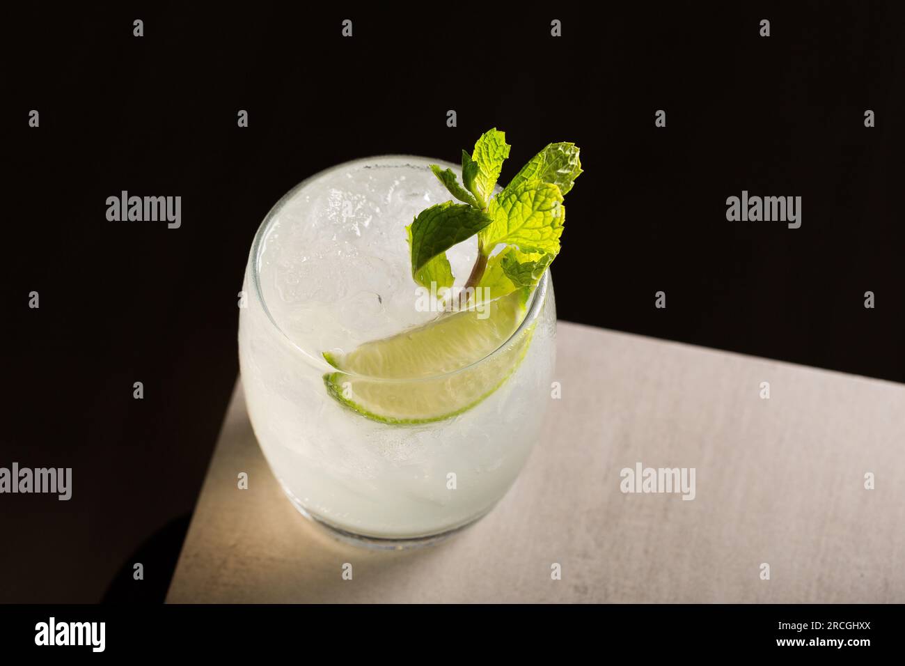 Moscow Mule Cocktail homemade classic Russian vodka, ginger beer, lime