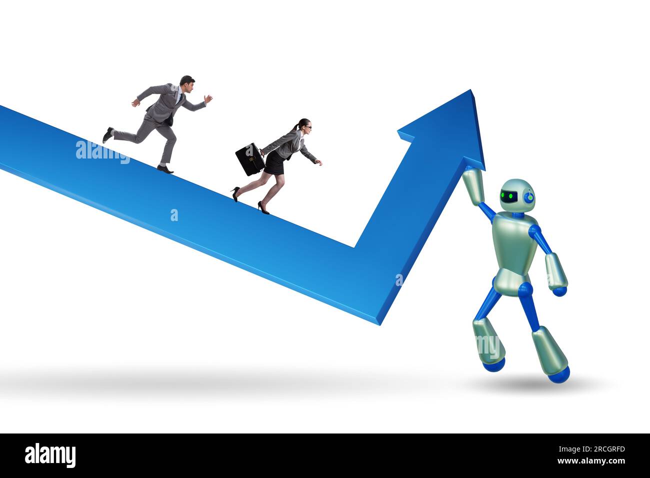 Artificial intelligence helping support the economic growth Stock Photo