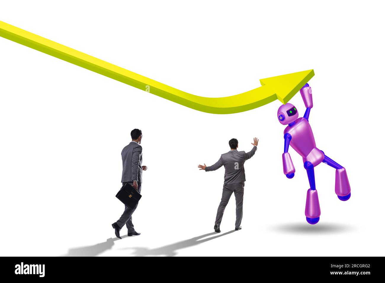 Artificial intelligence helping support the economic growth Stock Photo
