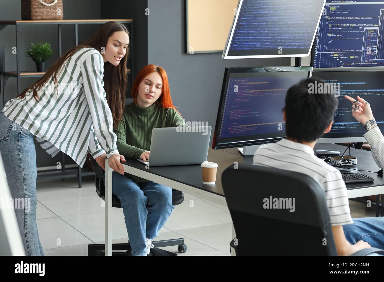 Female computer programmers hi-res stock photography and images - Alamy