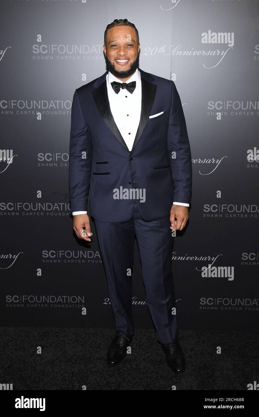 New York, USA. 14th July, 2023. Robinson Canó attends the Shawn Carter