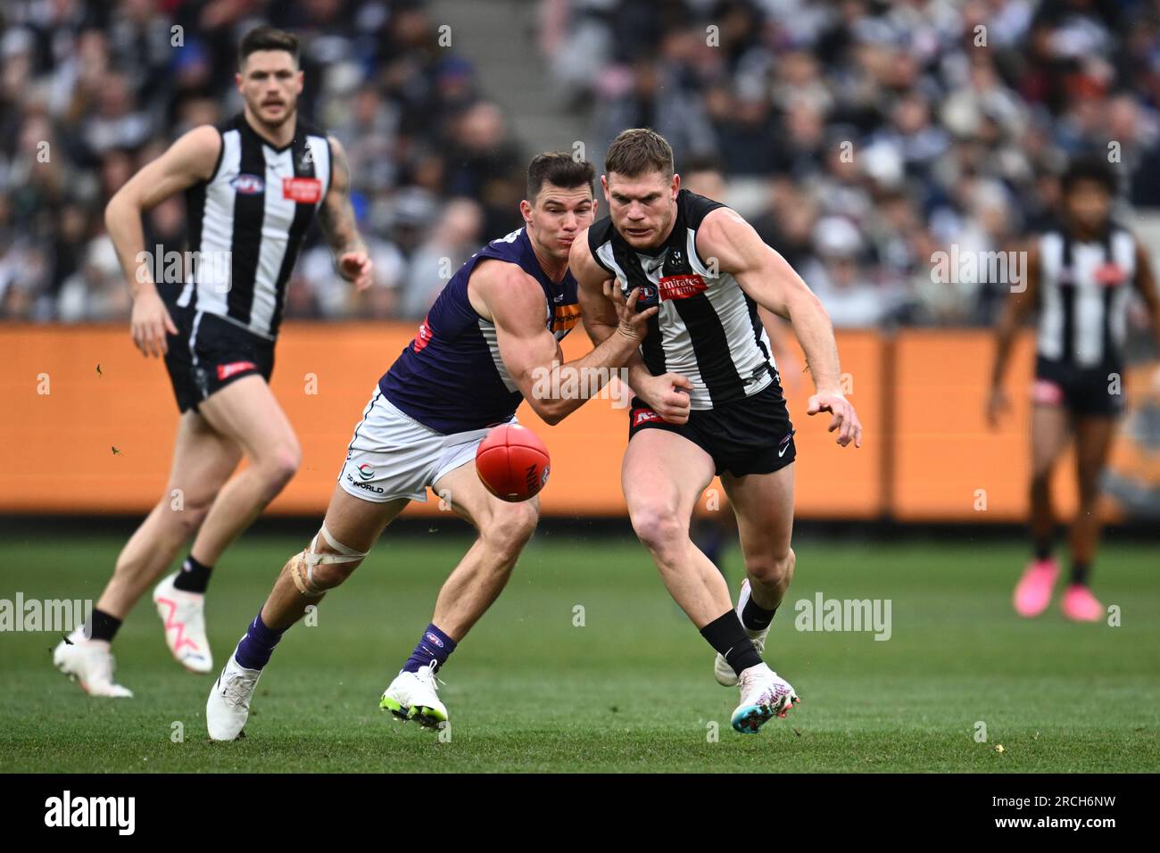 Melbourne, Australia. 15th July, 2023. Jaeger O'Meara of Fremantle ...