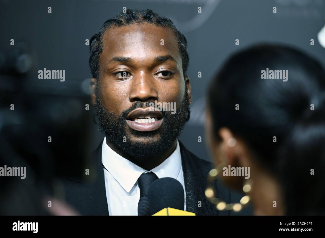 New York, USA. 14th July, 2023. Meek Mill attends the Shawn Carter