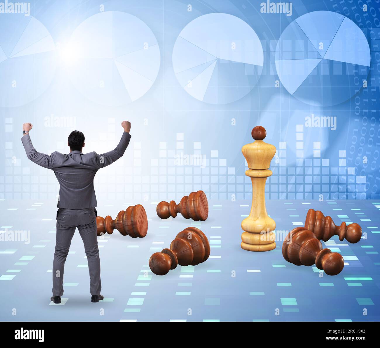 View of The strategy and tactics concept with businessman Stock Photo - Alamy
