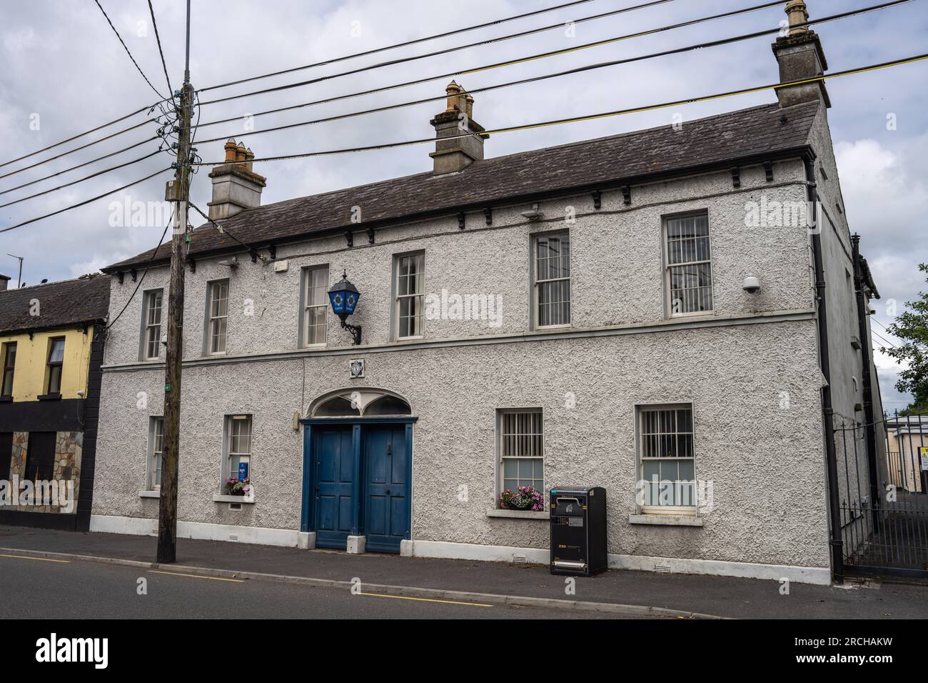 Athboy, County Meath, Ireland, 4th July 2023. frontal view of Athboy Garda Station, police station Stock Photo