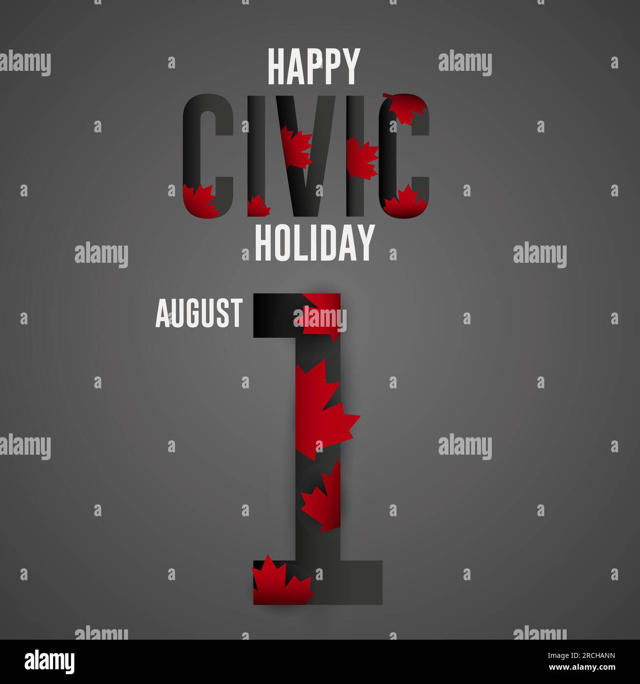 Happy Civic Holiday 1st August. Canada Festival concept. Web banner and