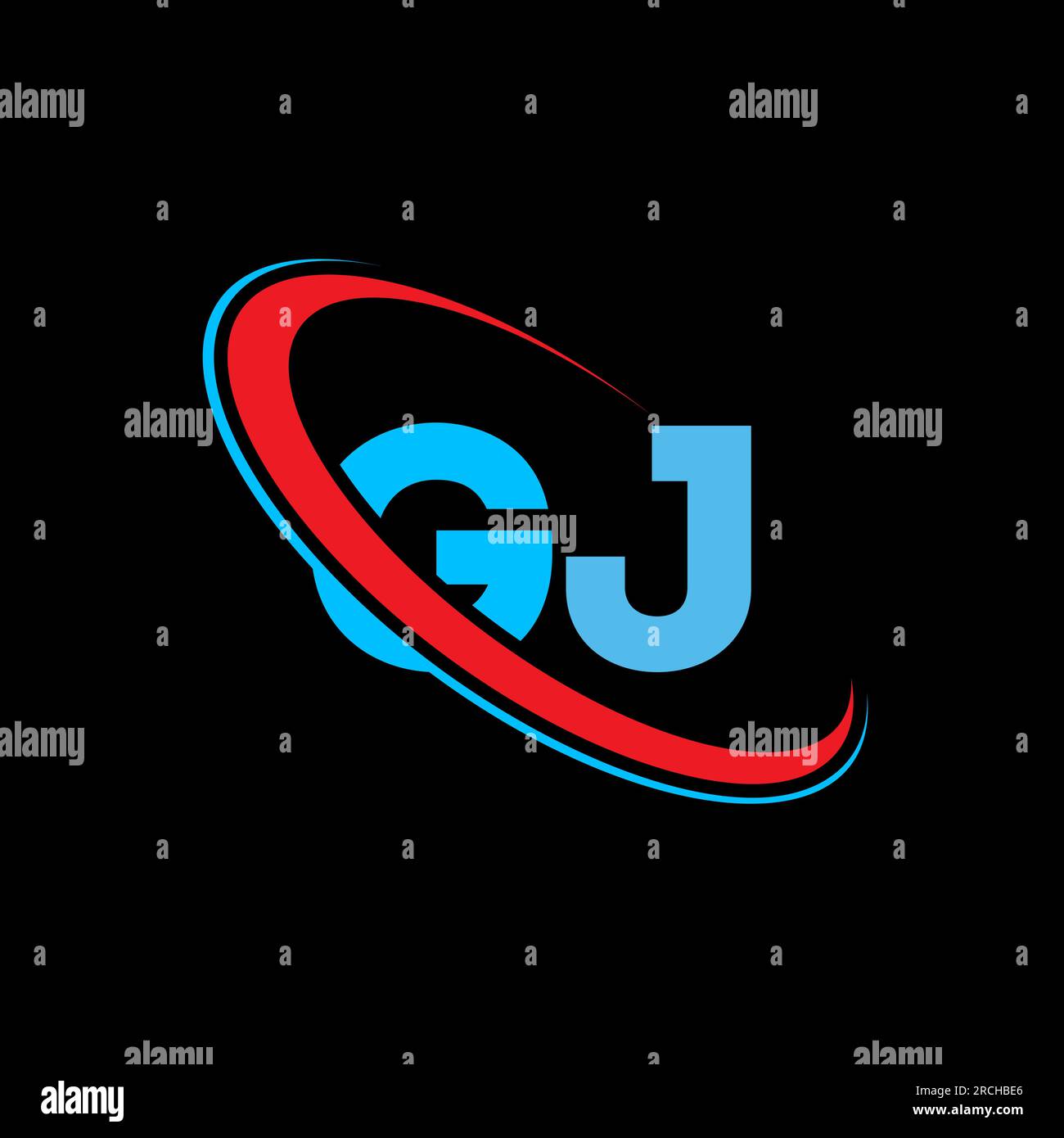 GJ logo. GJ letter. GJ letter logo design. Initials GJ logo linked with ...
