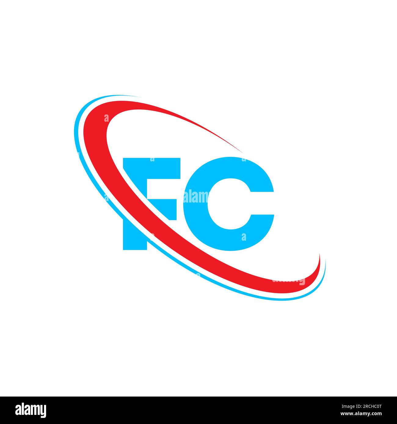 FC F C letter logo design. Initial letter FC linked circle upercase ...