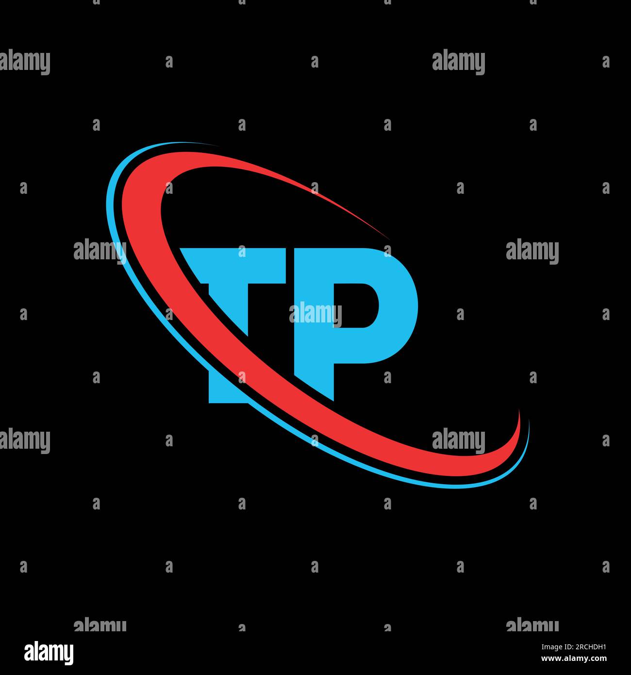 TP T P letter logo design. Initial letter TP linked circle uppercase ...