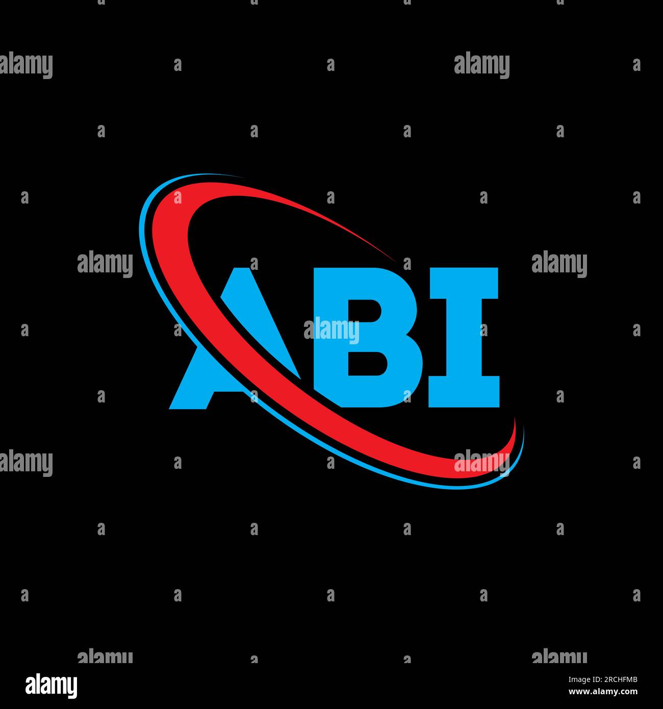 ABI logo. ABI letter. ABI letter logo design. Initials ABI logo linked with circle and uppercase monogram logo. ABI typography for technology. Stock Vector