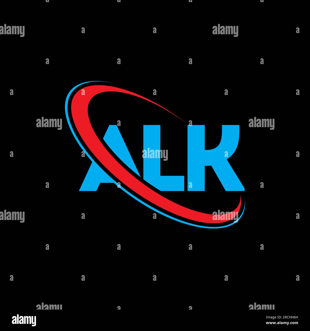ALK logo. ALK letter. ALK letter logo design. Initials ALK logo linked with circle and uppercase monogram logo. ALK typography for technology, busines Stock Vector