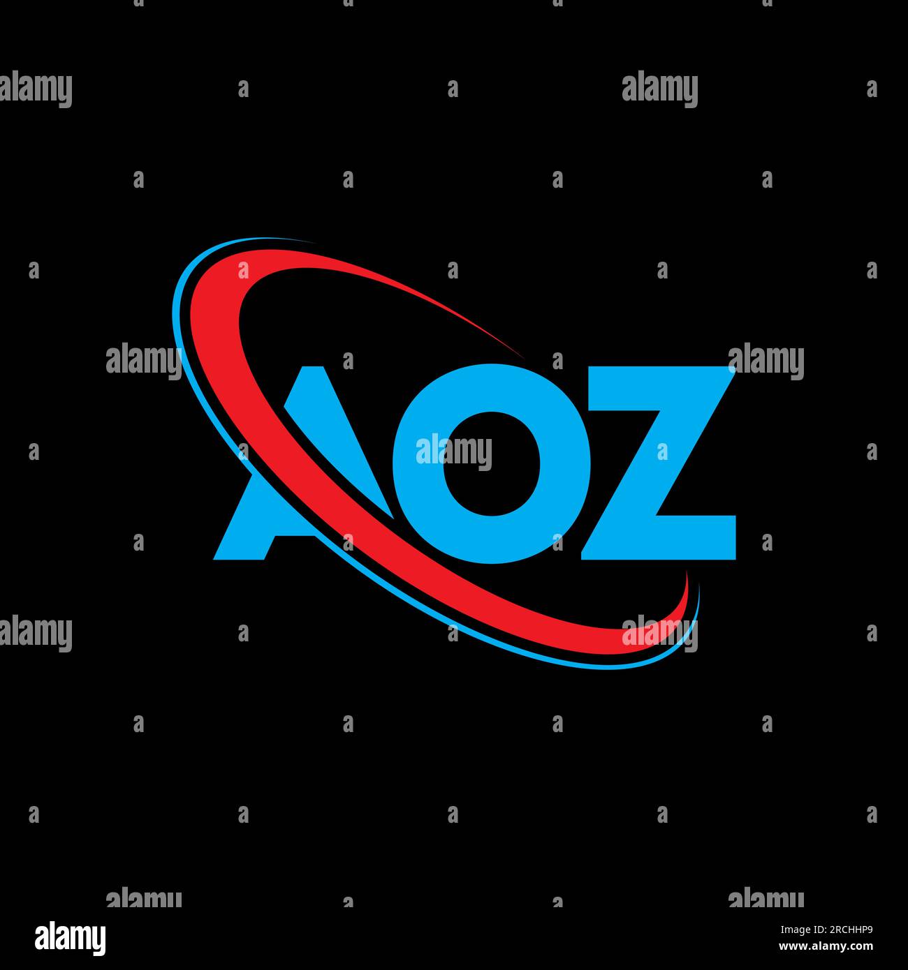 AOZ logo. AOZ letter. AOZ letter logo design. Initials AOZ logo linked