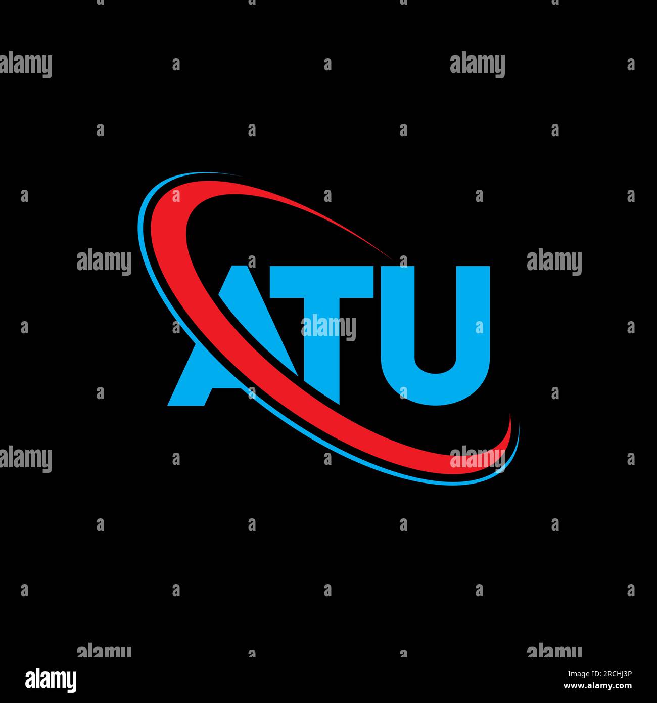 ATU logo. ATU letter. ATU letter logo design. Initials ATU logo linked