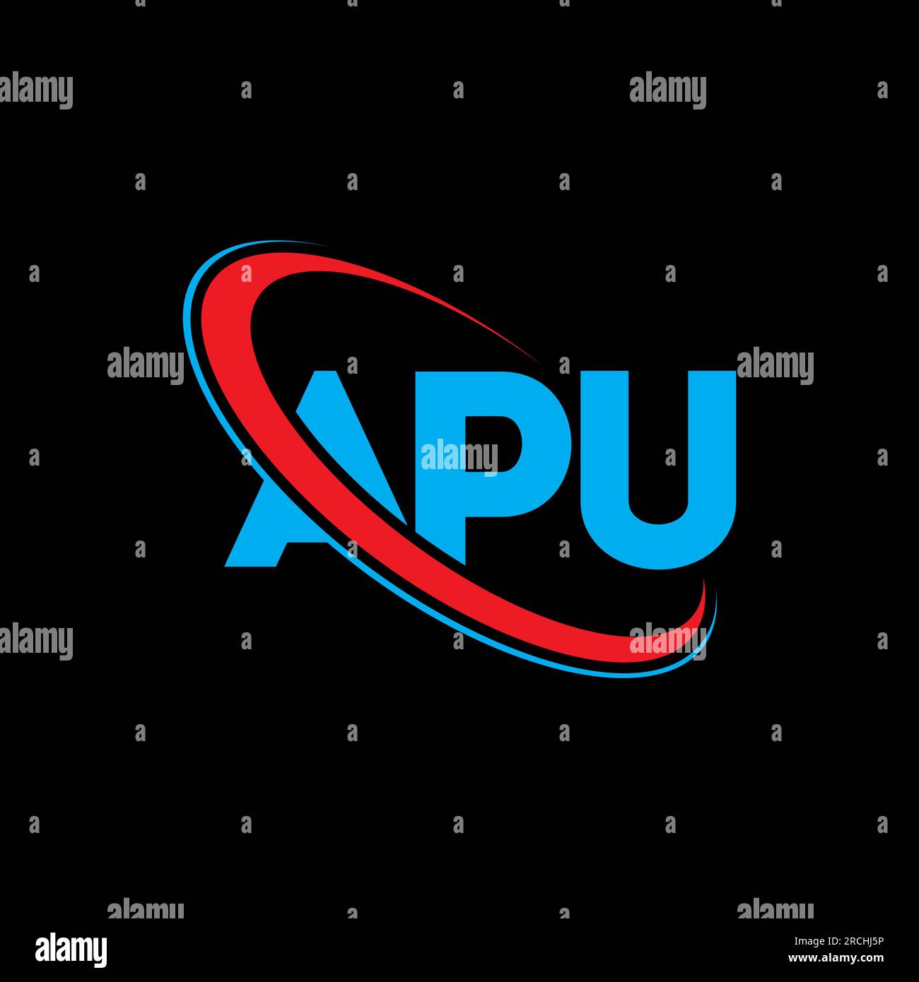 APU logo. APU letter. APU letter logo design. Initials APU logo linked