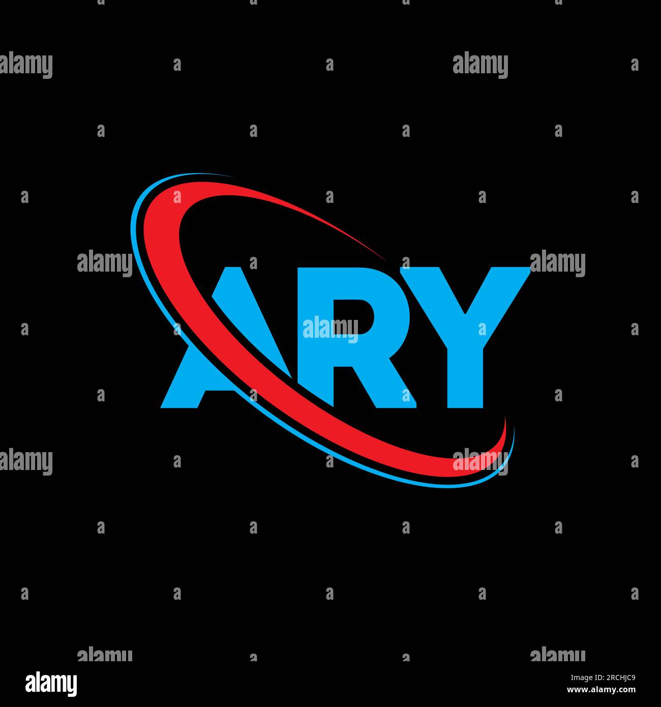 ARY logo. ARY letter. ARY letter logo design. Initials ARY logo linked with circle and uppercase monogram logo. ARY typography for technology, busines Stock Vector