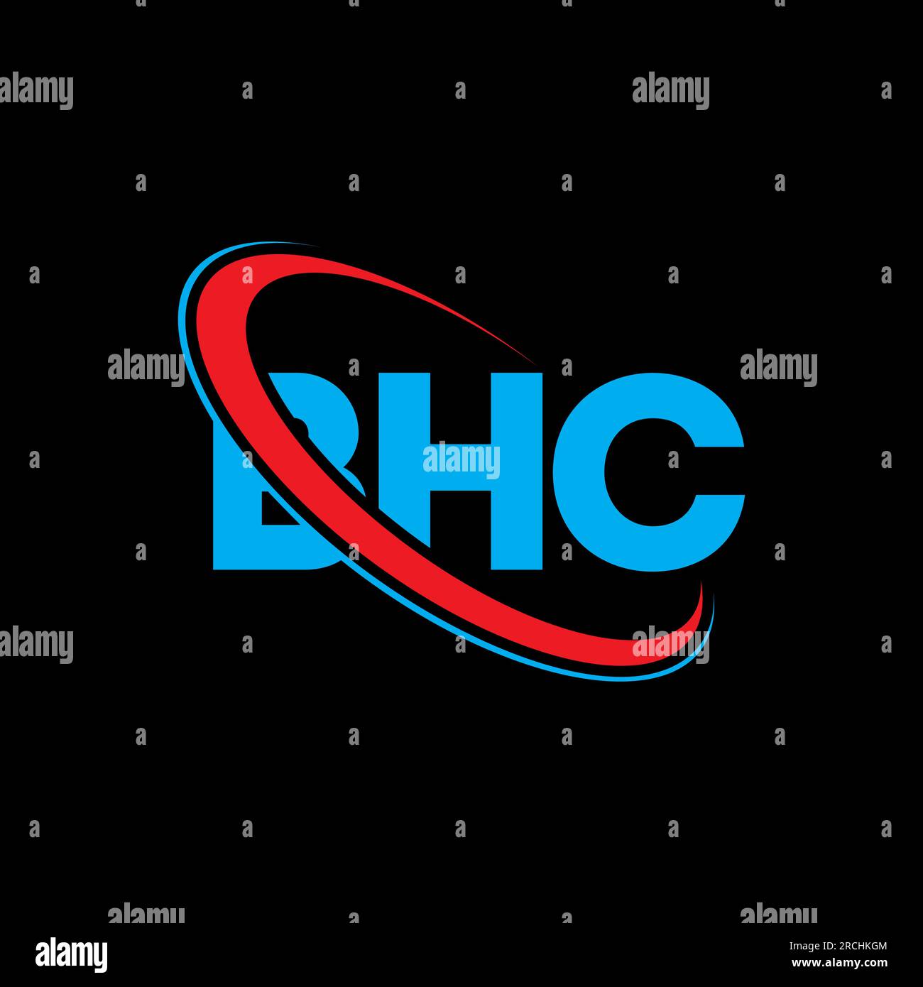 Monogram letters initial logo design bhc Vector Image