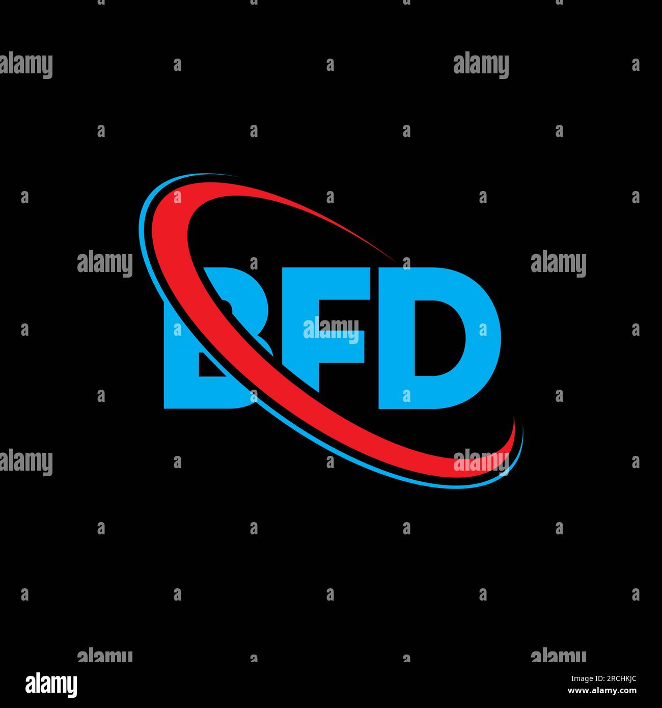 BFD logo. BFD letter. BFD letter logo design. Initials BFD logo linked with circle and uppercase