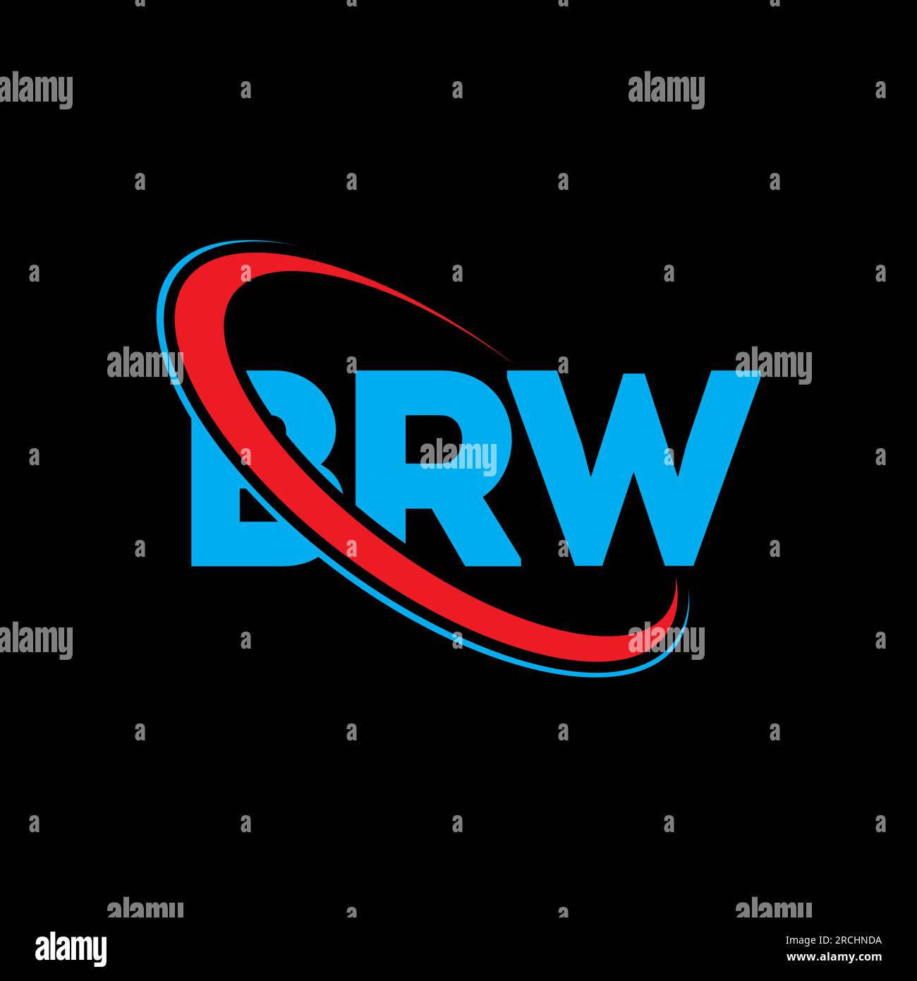 BRW logo. BRW letter. BRW letter logo design. Initials BRW logo linked with circle and uppercase monogram logo. BRW typography for technology, busines Stock Vector