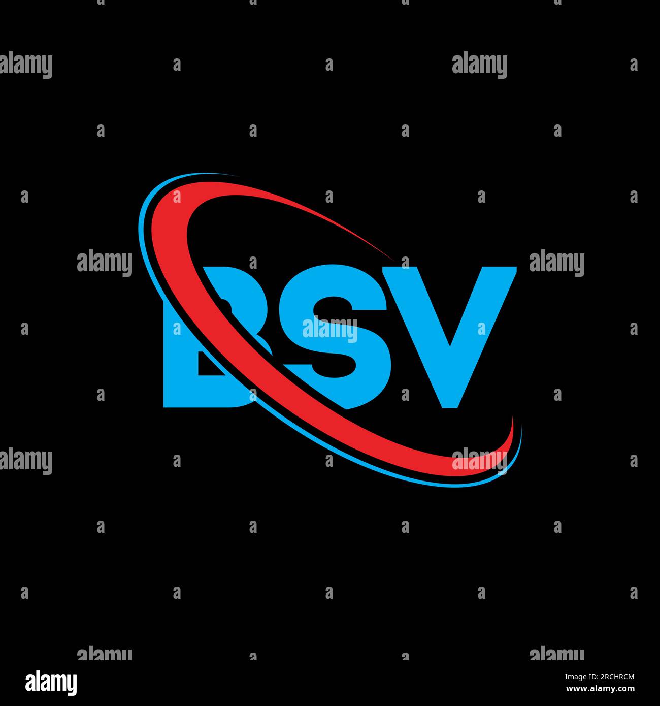BSV logo. BSV letter. BSV letter logo design. Initials BSV logo linked with circle and uppercase monogram logo. BSV typography for technology, busines Stock Vector