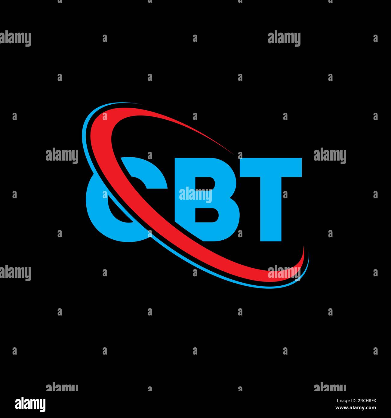 CBT logo. CBT letter. CBT letter logo design. Initials CBT logo linked with circle and uppercase monogram logo. CBT typography for technology, busines Stock Vector